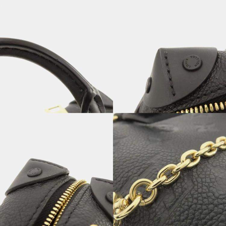 Pre Owned Louis Vuitton Black Monogram Empriente Leather Petite Malle Souple Shoulder Bag