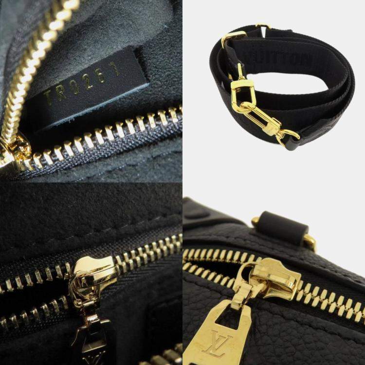 Pre Owned Louis Vuitton Black Monogram Empriente Leather Petite Malle Souple Shoulder Bag