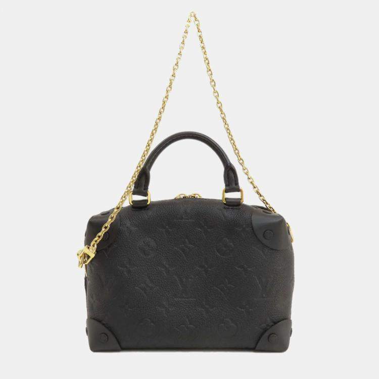 Pre Owned Louis Vuitton Black Monogram Empriente Leather Petite Malle Souple Shoulder Bag