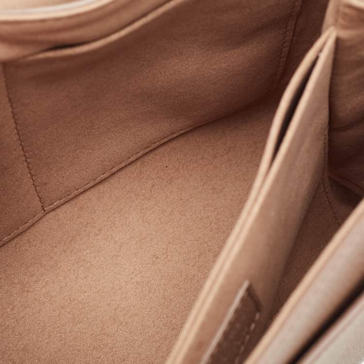 Pre Owned Louis Vuitton Beige Leather Mylockme Satchel Bag