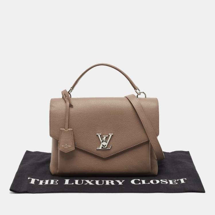 Pre Owned Louis Vuitton Beige Leather Mylockme Satchel Bag