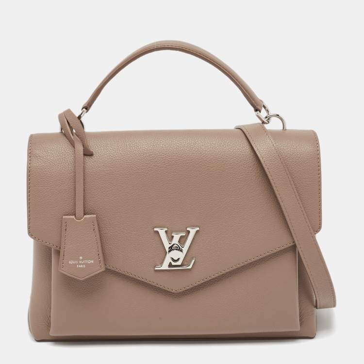 Pre Owned Louis Vuitton Beige Leather Mylockme Satchel Bag