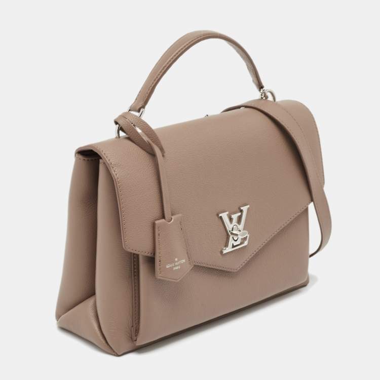 Pre Owned Louis Vuitton Beige Leather Mylockme Satchel Bag