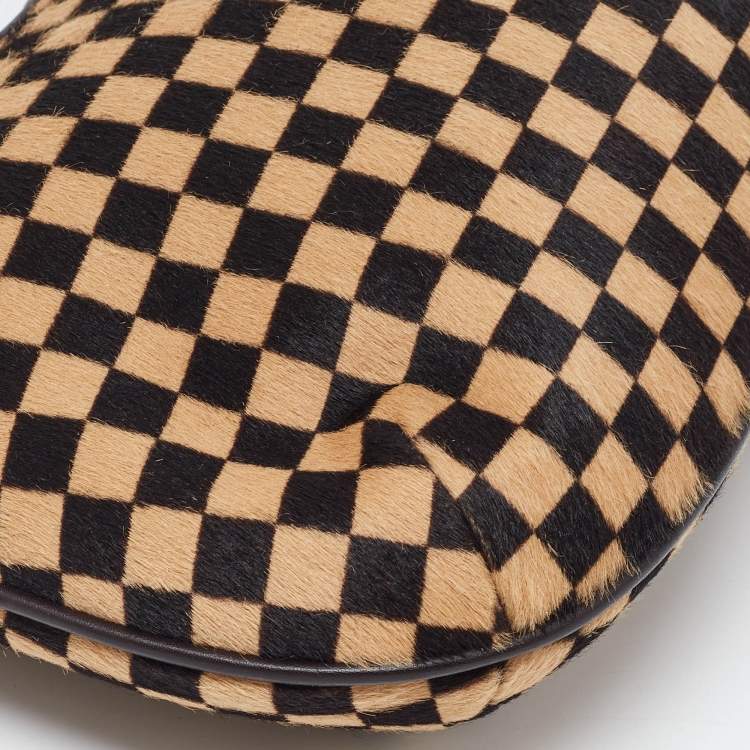 Pre Owned Louis Vuitton Damier Calfhair and Leather Limited Edition Sauvage Tigre Bag