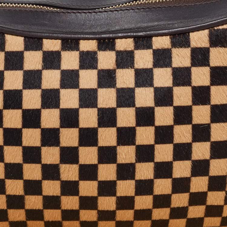 Pre Owned Louis Vuitton Damier Calfhair and Leather Limited Edition Sauvage Tigre Bag