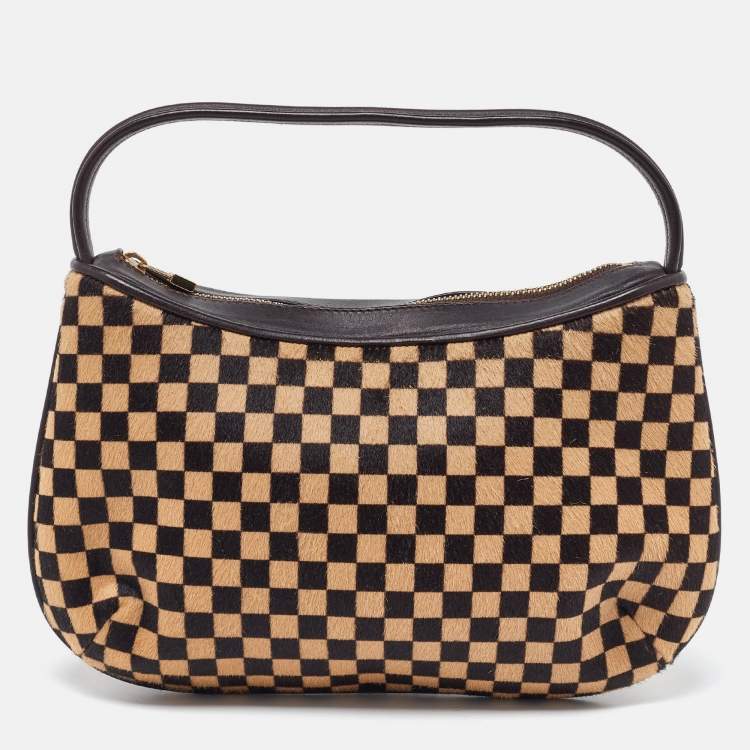 Pre Owned Louis Vuitton Damier Calfhair and Leather Limited Edition Sauvage Tigre Bag