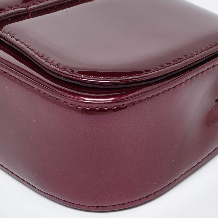 Pre Owned Louis Vuitton Rouge Fauviste Vernis Sobe Clutch