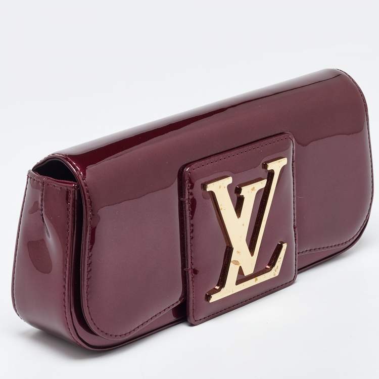 Pre Owned Louis Vuitton Rouge Fauviste Vernis Sobe Clutch