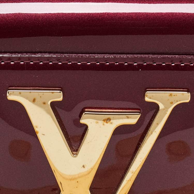 Pre Owned Louis Vuitton Rouge Fauviste Vernis Sobe Clutch