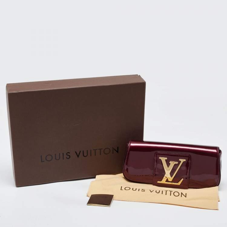 Pre Owned Louis Vuitton Rouge Fauviste Vernis Sobe Clutch