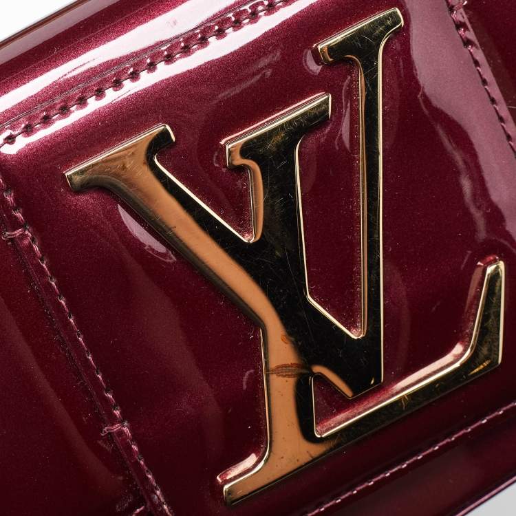 Pre Owned Louis Vuitton Rouge Fauviste Vernis Sobe Clutch