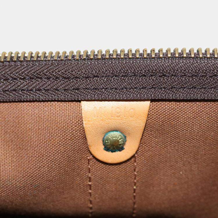 Pre Owned Louis Vuitton Brown Monogram Canvas Keepall 55 Travel Bag