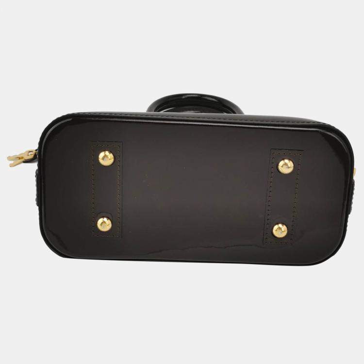 Pre Owned Louis Vuittion Amarante Monogram Vernis Alma Bag