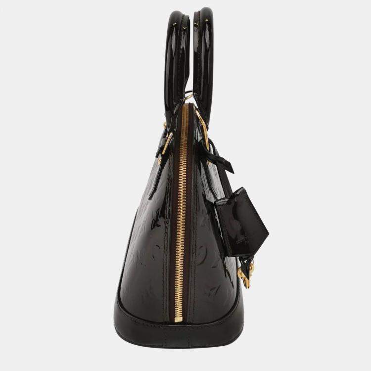 Pre Owned Louis Vuittion Amarante Monogram Vernis Alma Bag