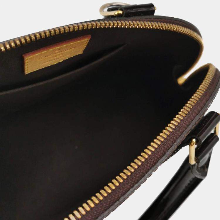 Pre Owned Louis Vuittion Amarante Monogram Vernis Alma Bag