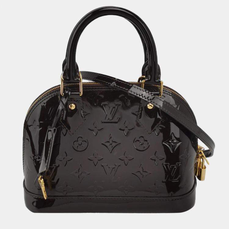 Pre Owned Louis Vuittion Amarante Monogram Vernis Alma Bag
