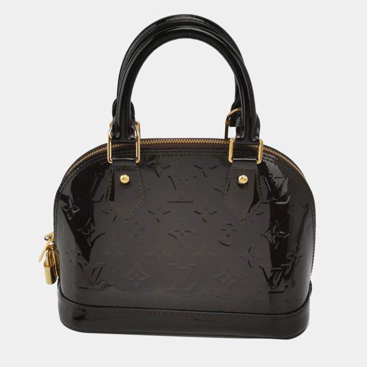 Pre Owned Louis Vuittion Amarante Monogram Vernis Alma Bag