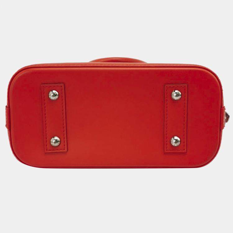 Pre Owned Louis Vuittion Red Epi Leather Alma Bag