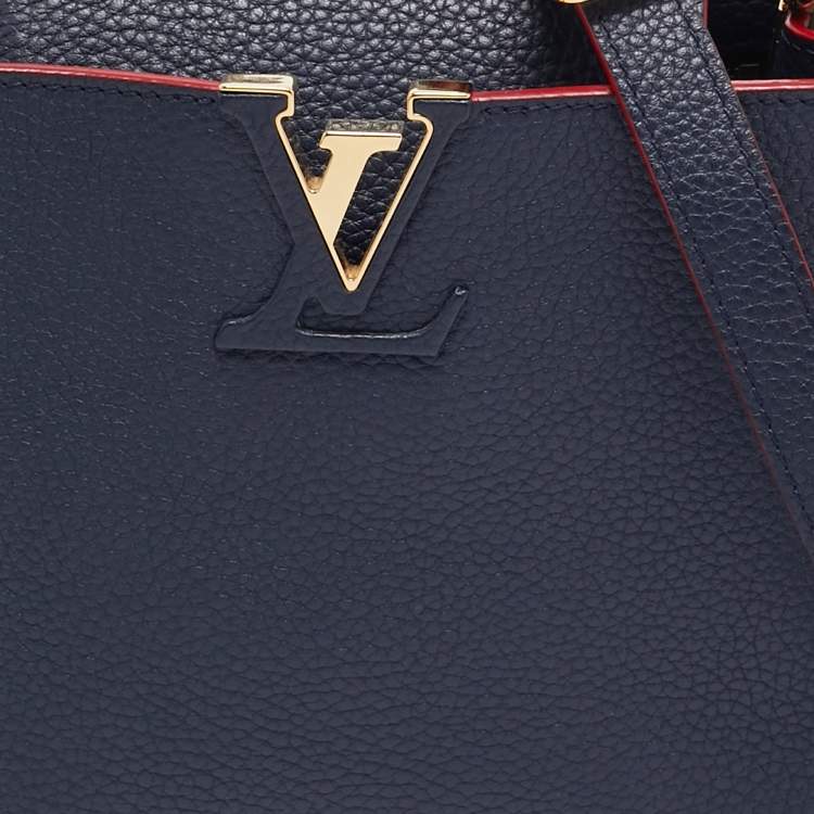 Pre Owned Louis Vuitton Marine/Rouge Taurillon Leather Capucines BB Bag