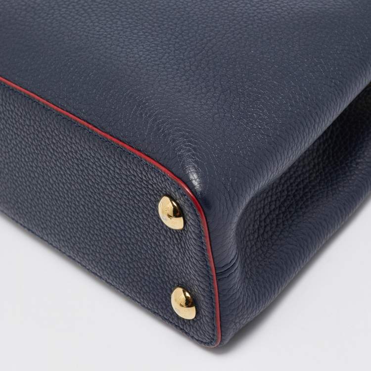 Pre Owned Louis Vuitton Marine/Rouge Taurillon Leather Capucines BB Bag