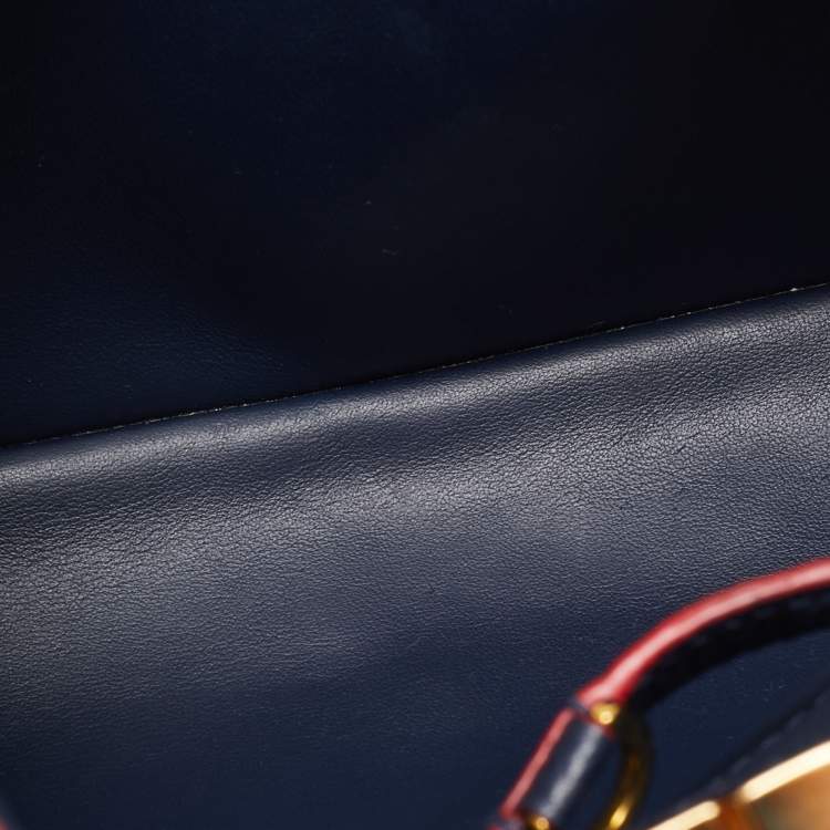 Pre Owned Louis Vuitton Marine/Rouge Taurillon Leather Capucines BB Bag