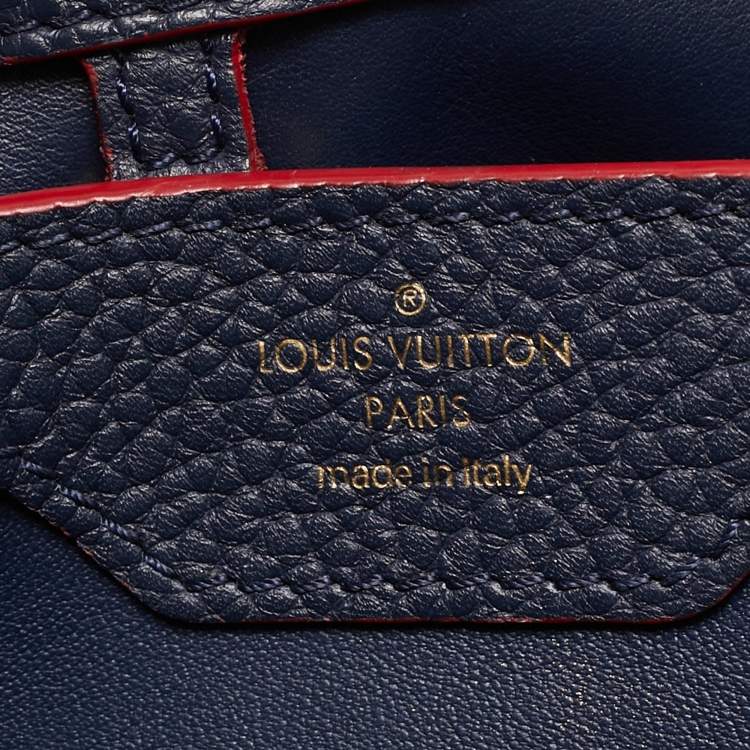 Pre Owned Louis Vuitton Marine/Rouge Taurillon Leather Capucines BB Bag