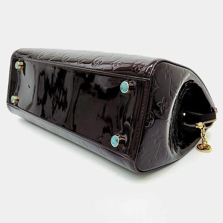 Pre Owned Louis Vuitton Amaranth Vernis Brea GM Handbag