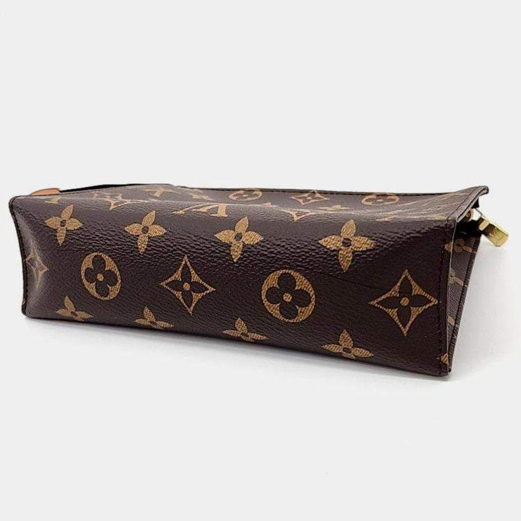 Pre Owned Louis Vuitton Brown Monogram Canvas Toiletry Pouch 