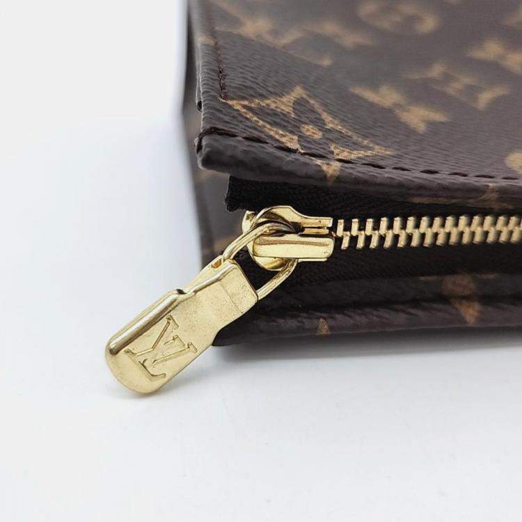 Pre Owned Louis Vuitton Brown Monogram Canvas Toiletry Pouch 