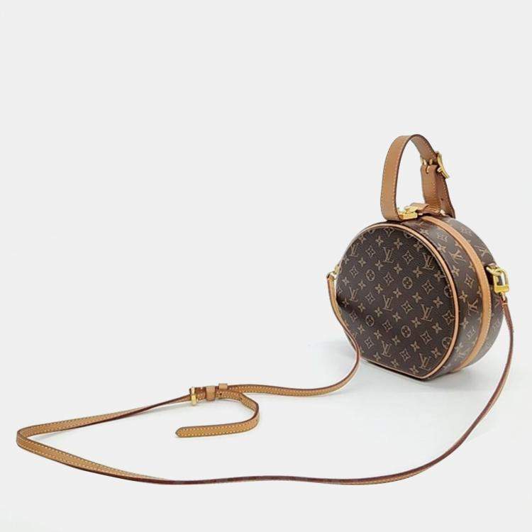 Pre Owned Louis Vuitton Brown Canvas Petite Boite Chapeau Bag