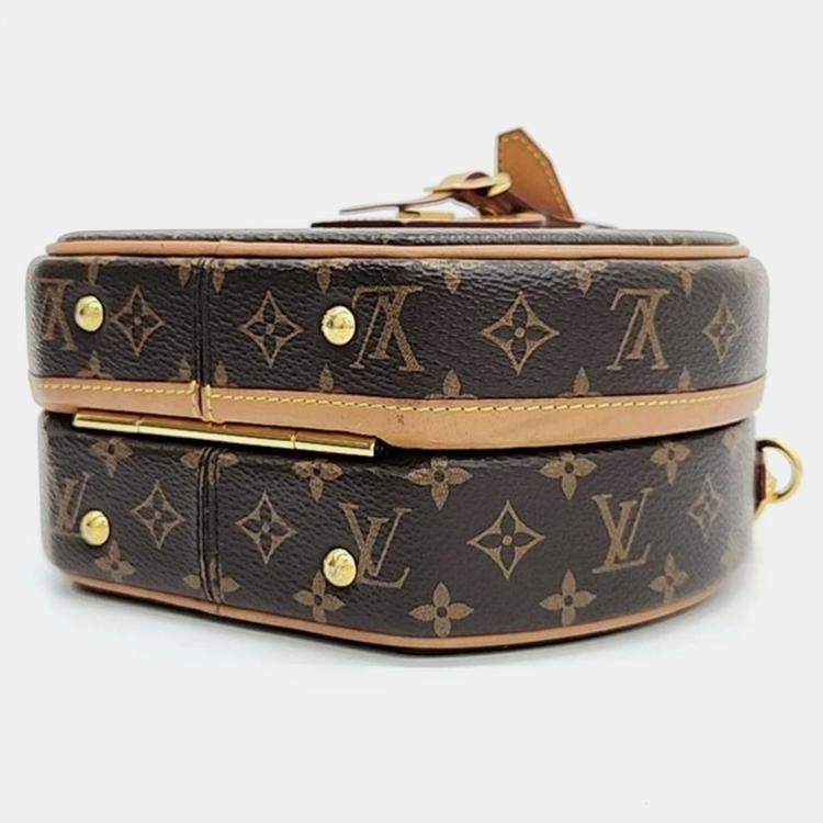 Pre Owned Louis Vuitton Brown Canvas Petite Boite Chapeau Bag