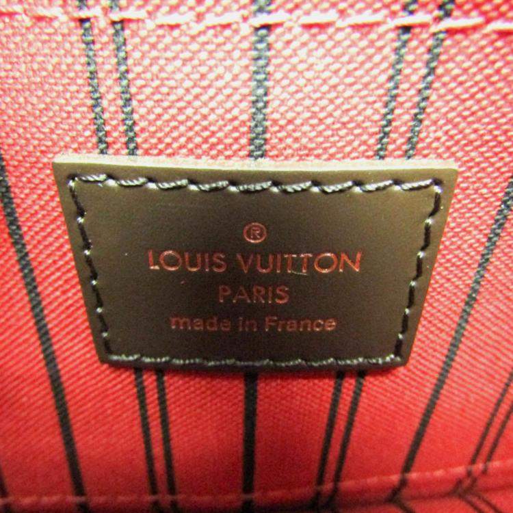 Pre Owned Louis Vuitton Brown Damier Ebene Canvas Neverfull PM Tote Bag