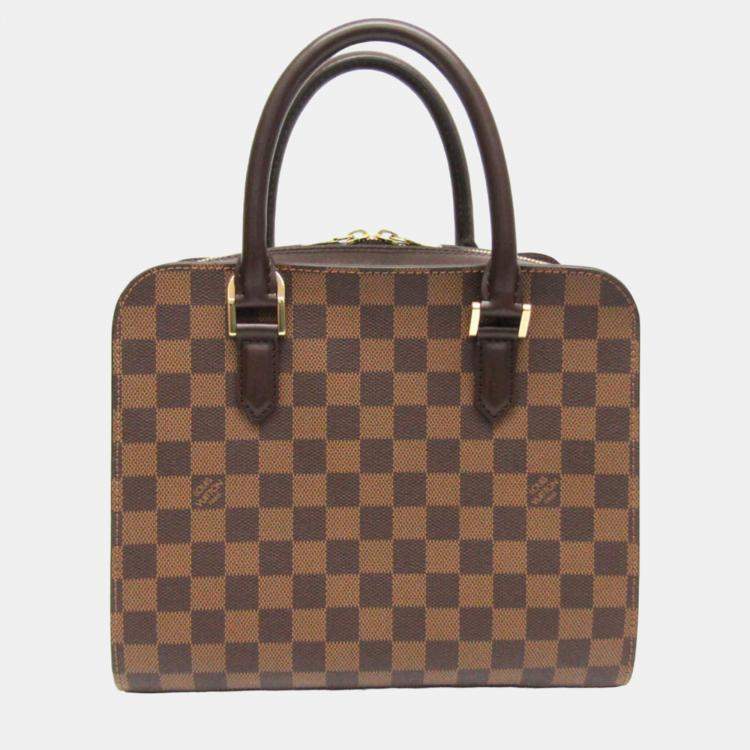 Pre Owned Louis Vuitton Brown Damier Ebene Canvas Triana Satchel