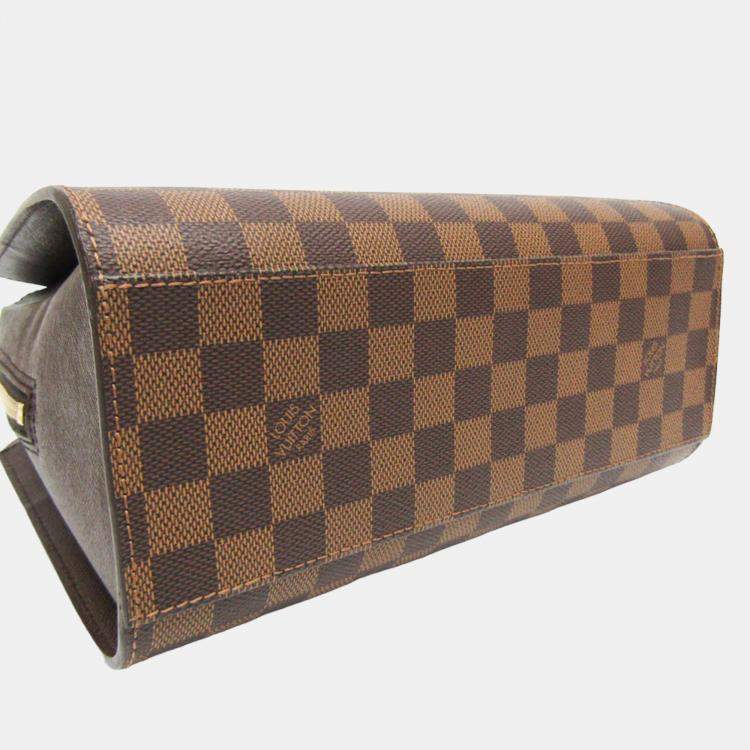 Pre Owned Louis Vuitton Brown Damier Ebene Canvas Triana Satchel