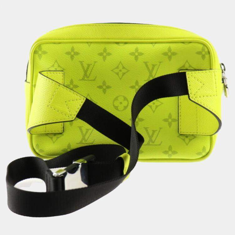 Pre Owned Louis Vuitton Yellow Coated Canvas Monogram Bumbag