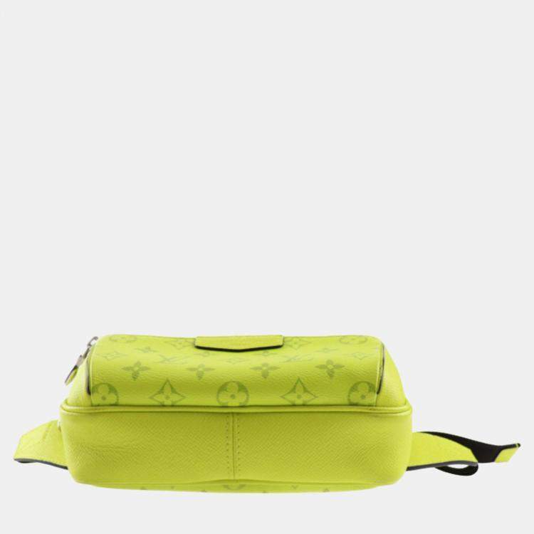 Pre Owned Louis Vuitton Yellow Coated Canvas Monogram Bumbag