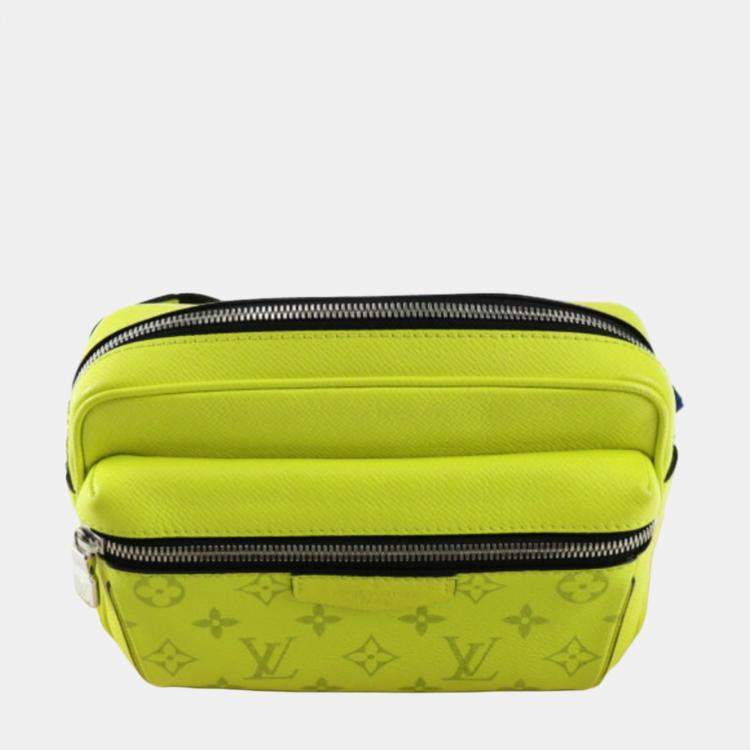 Pre Owned Louis Vuitton Yellow Coated Canvas Monogram Bumbag