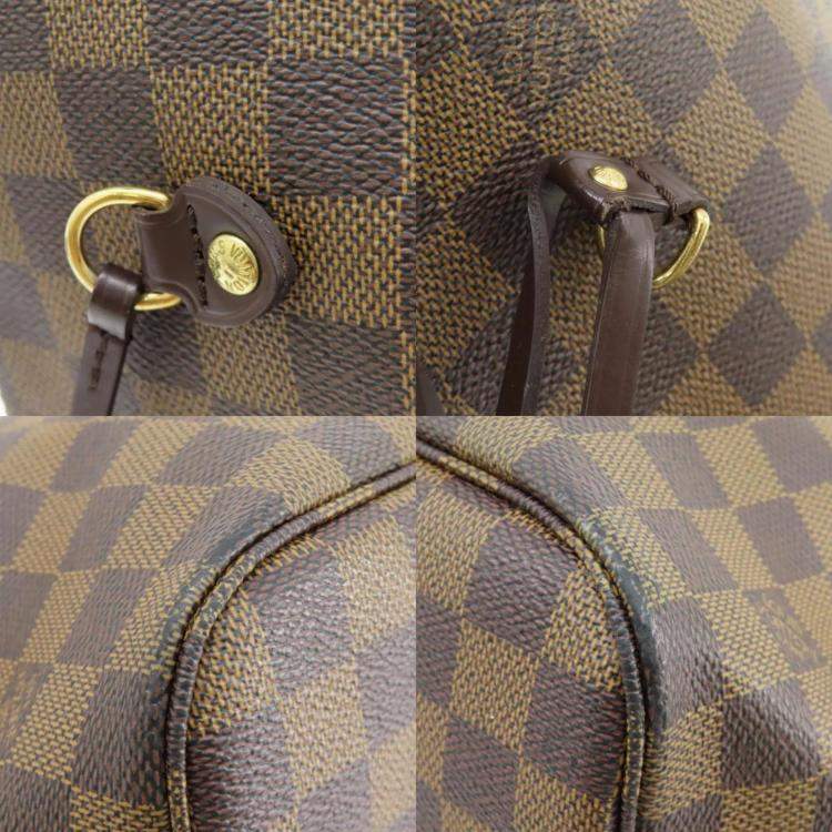 Pre Owned Louis Vuitton Brown Damier Ebene Canvas Neverfull MM Tote Bag
