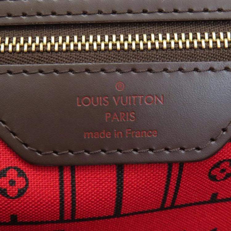 Pre Owned Louis Vuitton Brown Damier Ebene Canvas Neverfull MM Tote Bag