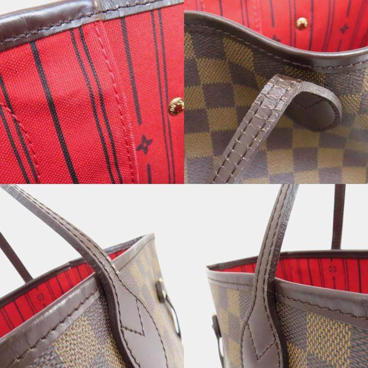 Pre Owned Louis Vuitton Brown Damier Ebene Canvas Neverfull MM Tote Bag