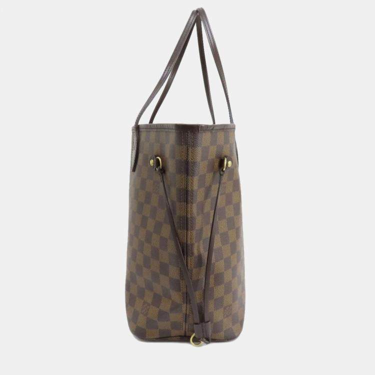 Pre Owned Louis Vuitton Brown Damier Ebene Canvas Neverfull MM Tote Bag