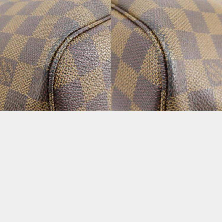 Pre Owned Louis Vuitton Brown Damier Ebene Canvas Neverfull MM Tote Bag