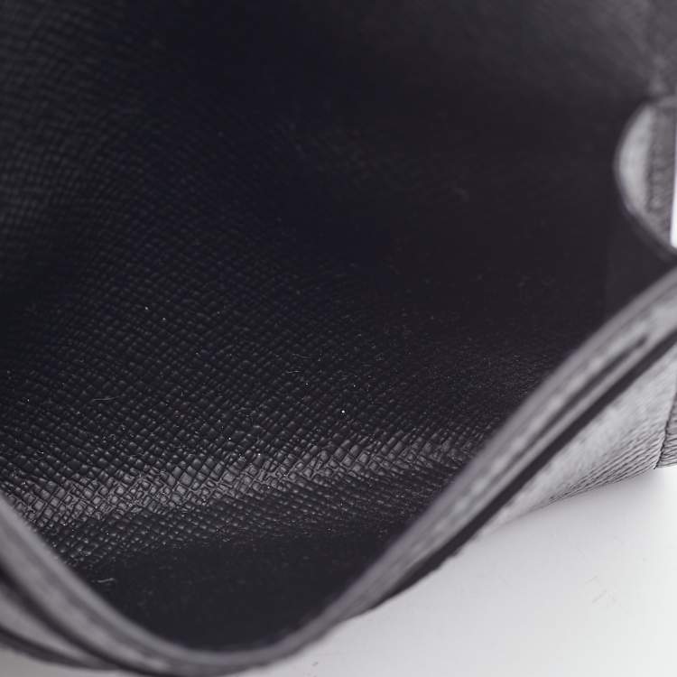 مملوكة مسبقًا Louis Vuitton Black Taiga Leather Business Card Holder