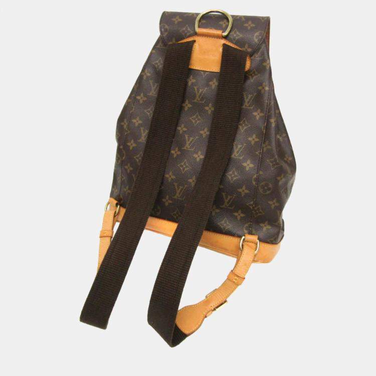 Pre Owned Louis Vuitton Brown Canvas GM Montsouris Backpacks