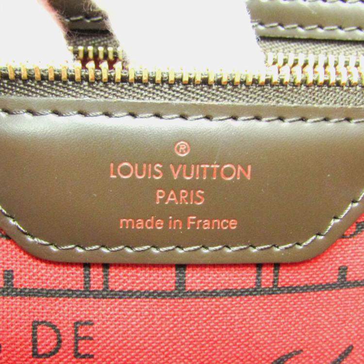 Pre Owned Louis Vuitton Brown Damier Ebene Canvas Neverfull PM Tote Bag