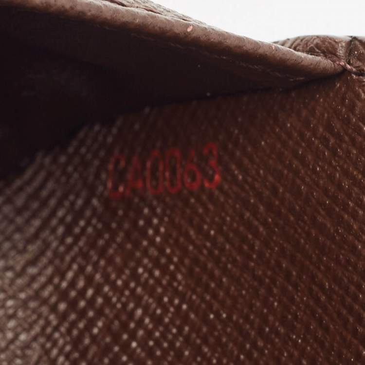 Pre Owned Louis Vuitton Damier Ebene Canvas Compact Wallet