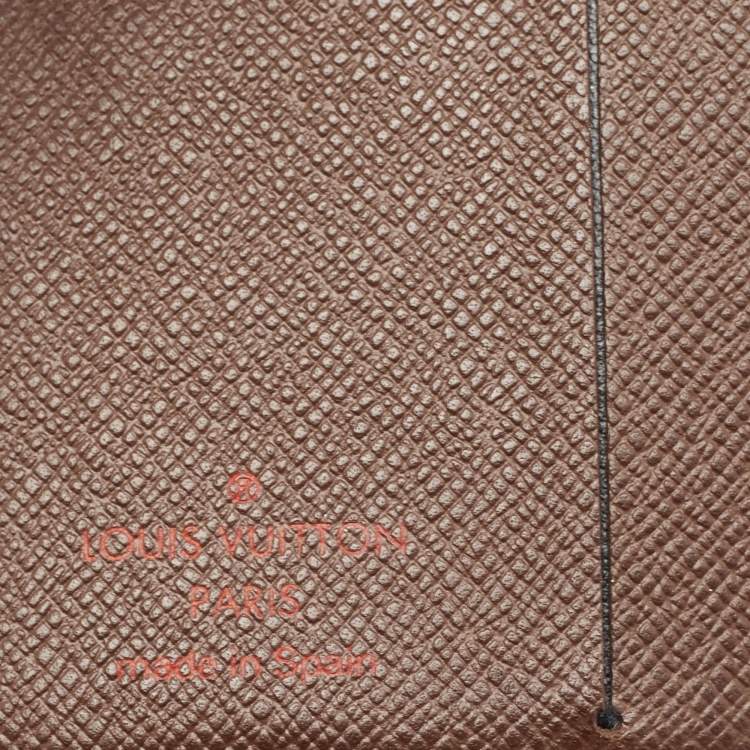 Pre Owned Louis Vuitton Damier Ebene Canvas Compact Wallet
