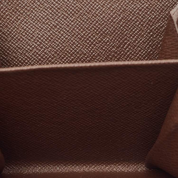 Pre Owned Louis Vuitton Damier Ebene Canvas Compact Wallet