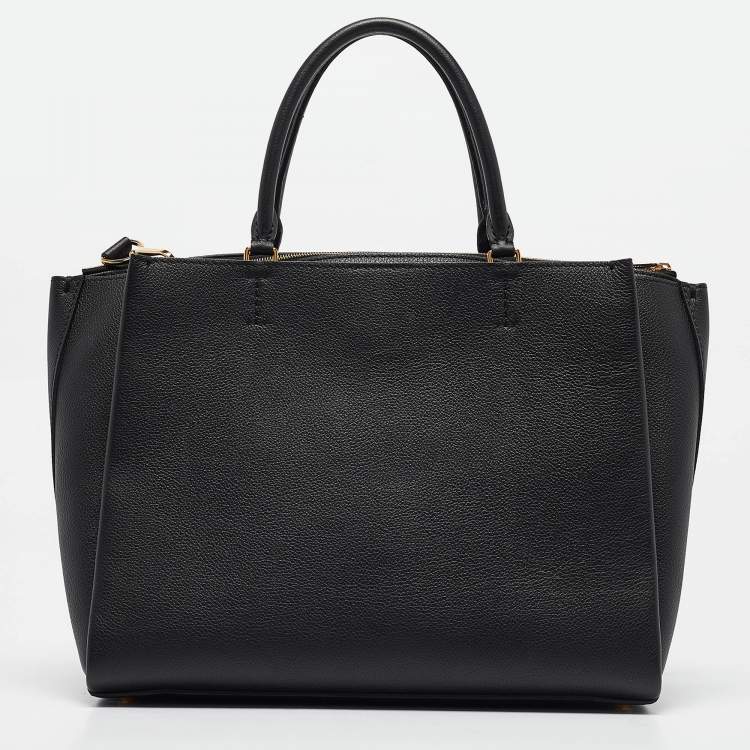 Pre Owned Louis Vuitton Black Leather Lockme Day MM Bag