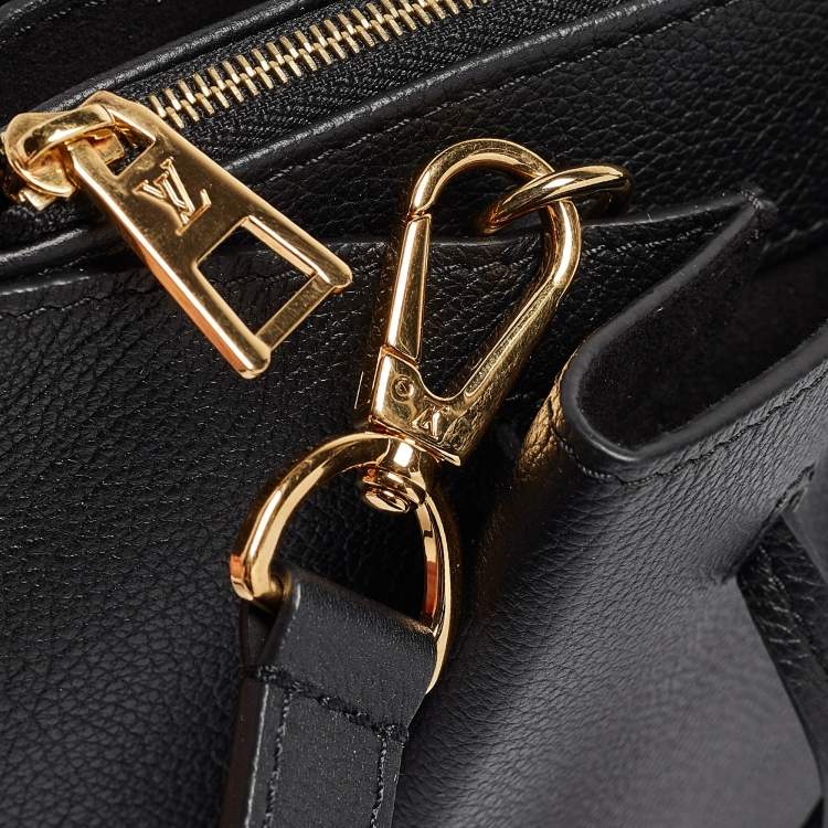 Pre Owned Louis Vuitton Black Leather Lockme Day MM Bag